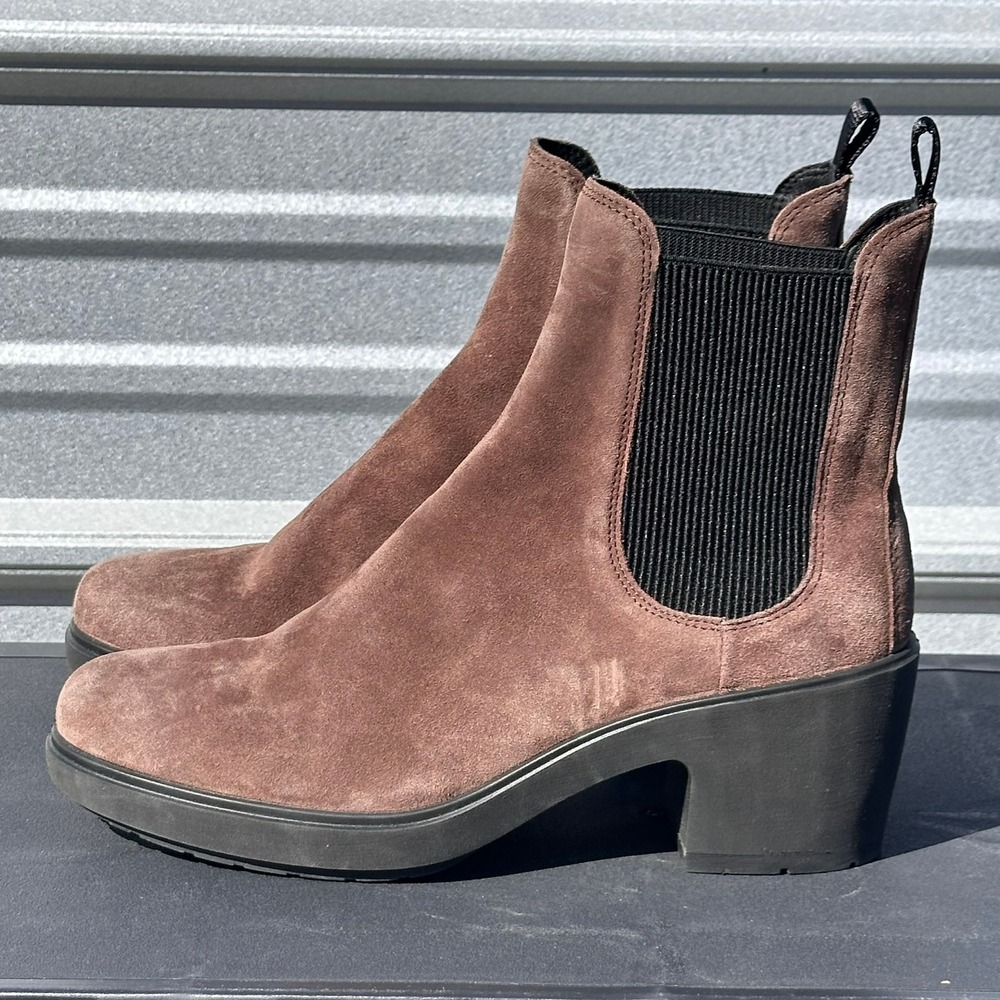 Ecco Women's Metropole Zurich Chelsea Boot Size 41 Coffee Brown